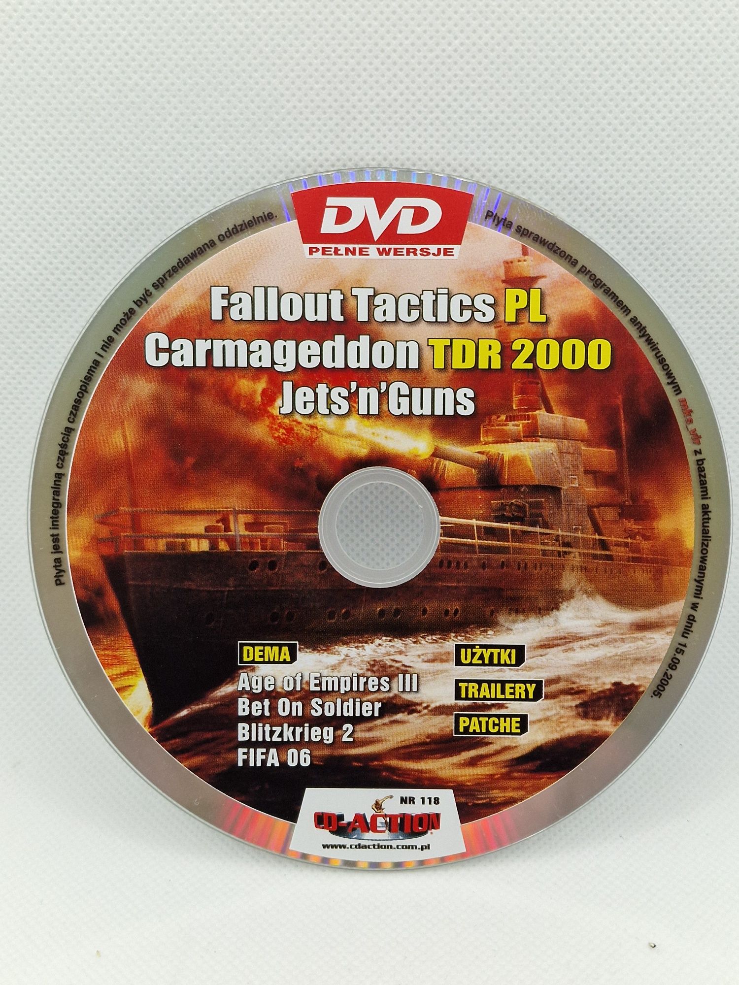 Fallout Tactics PL; Carmageddon TDR 2000; Jets'n'Guns Cd-Action nr 118