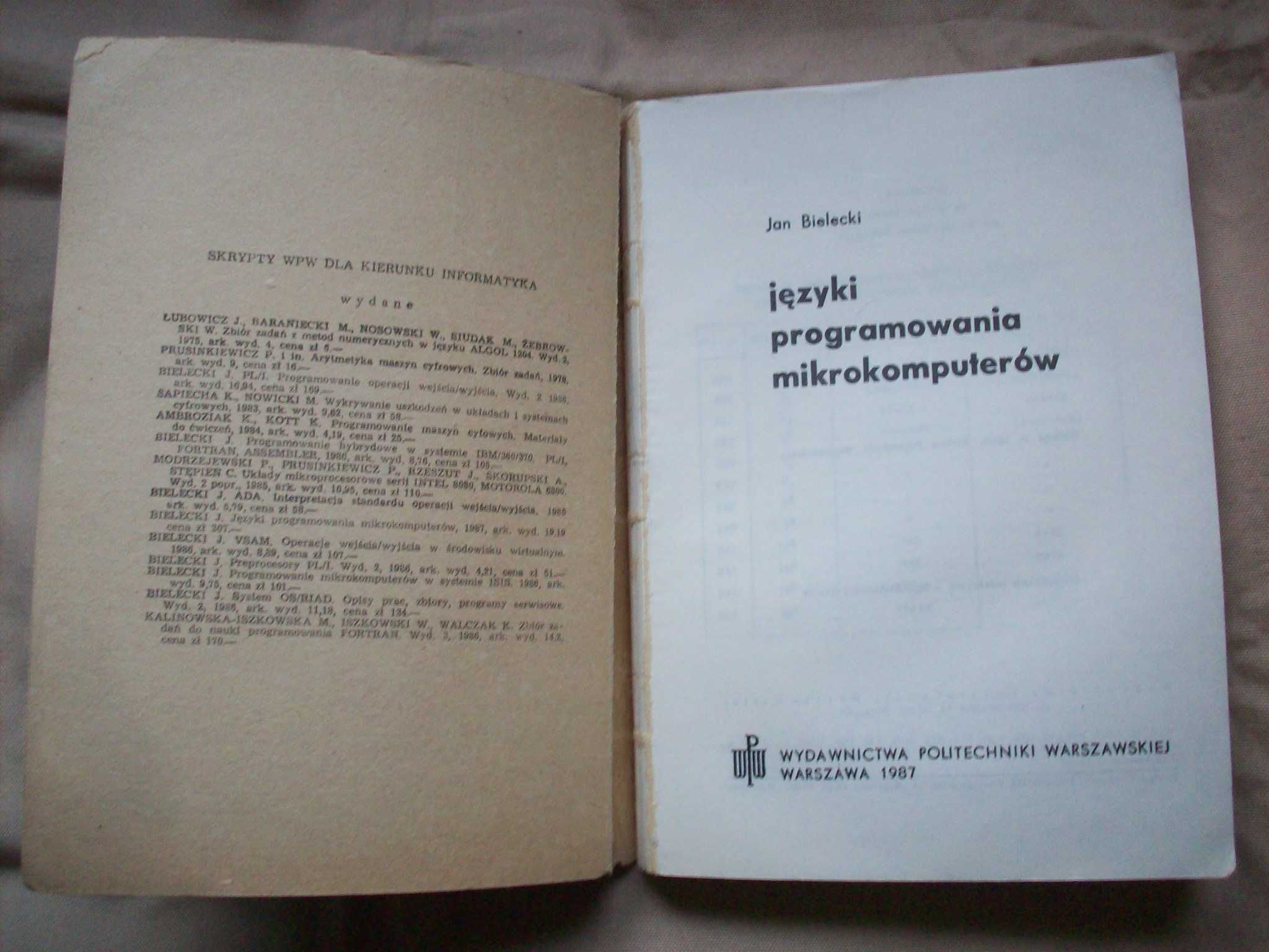 Języki programowania mikrokomputerów, J.Bielecki, 1987.