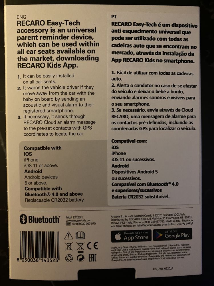 Recaro dispositivo anti-abandono