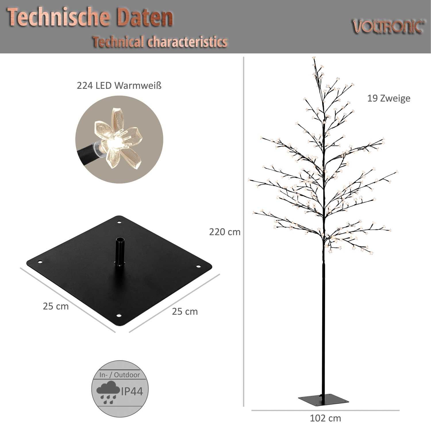 Drzewko świecące LED Duże 220cm Powystawowe
