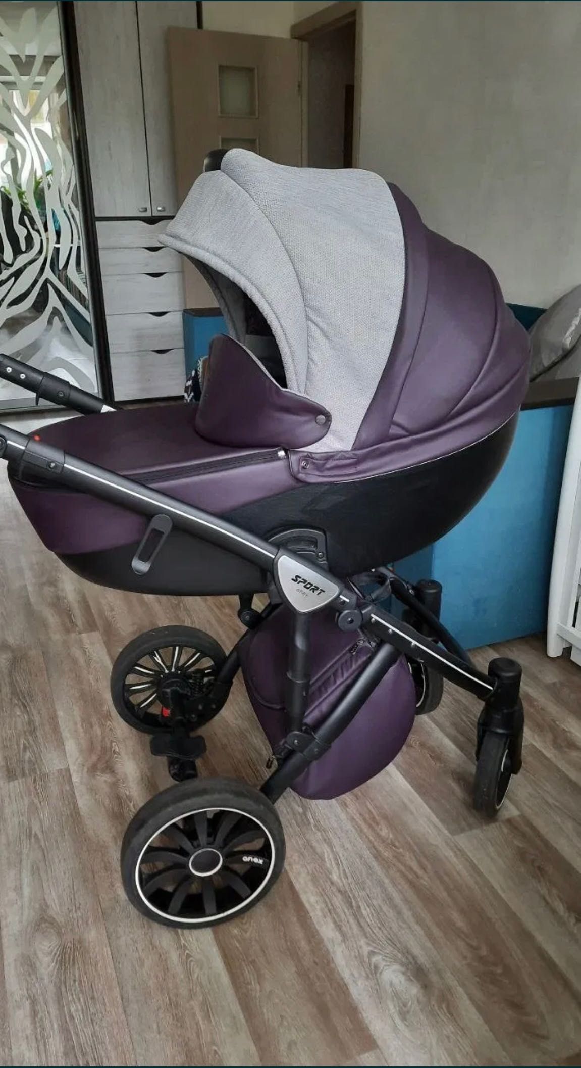 Коляска Alex Sport 2 в 1 (после одного ребёнка)люлька+прогулочный блок