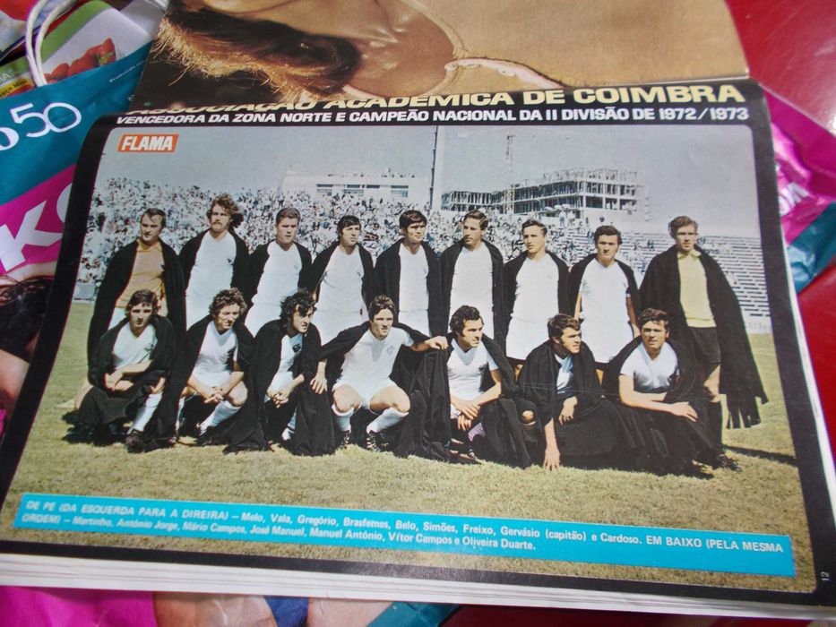 Flama Yazalde, Damas. Poster Académica e Olhanense .1973.