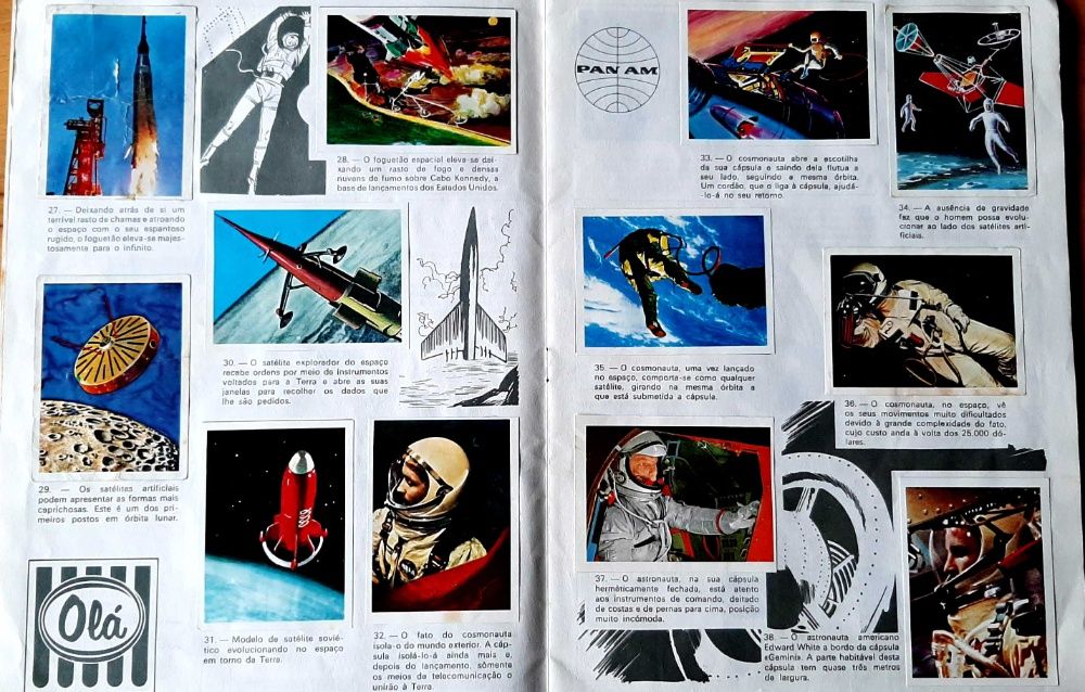 Olá Caderneta de Cromos Espaço Anos 60