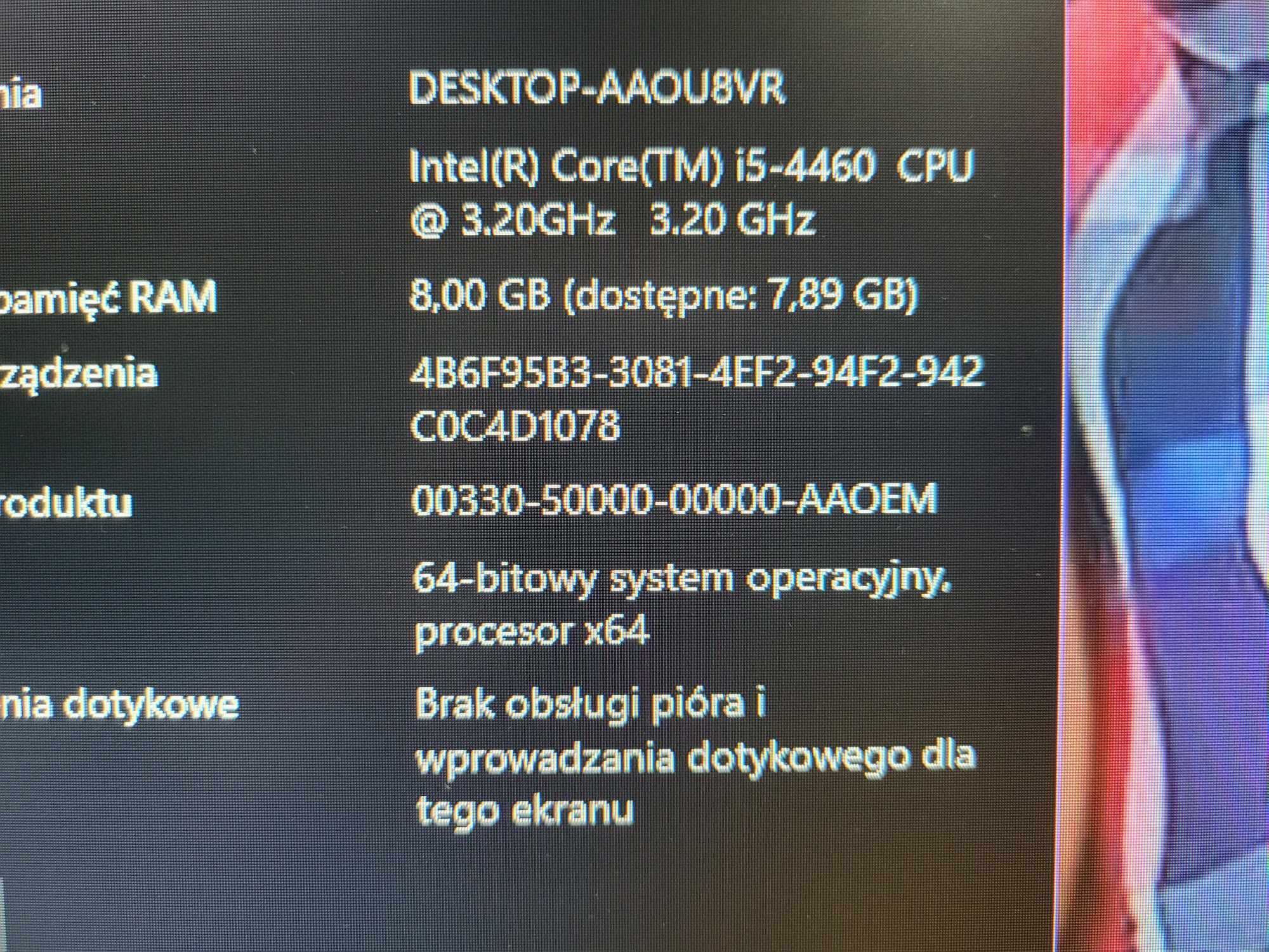Komputer Modecom i5-4460/8GB/120SSD/500GB/Win10