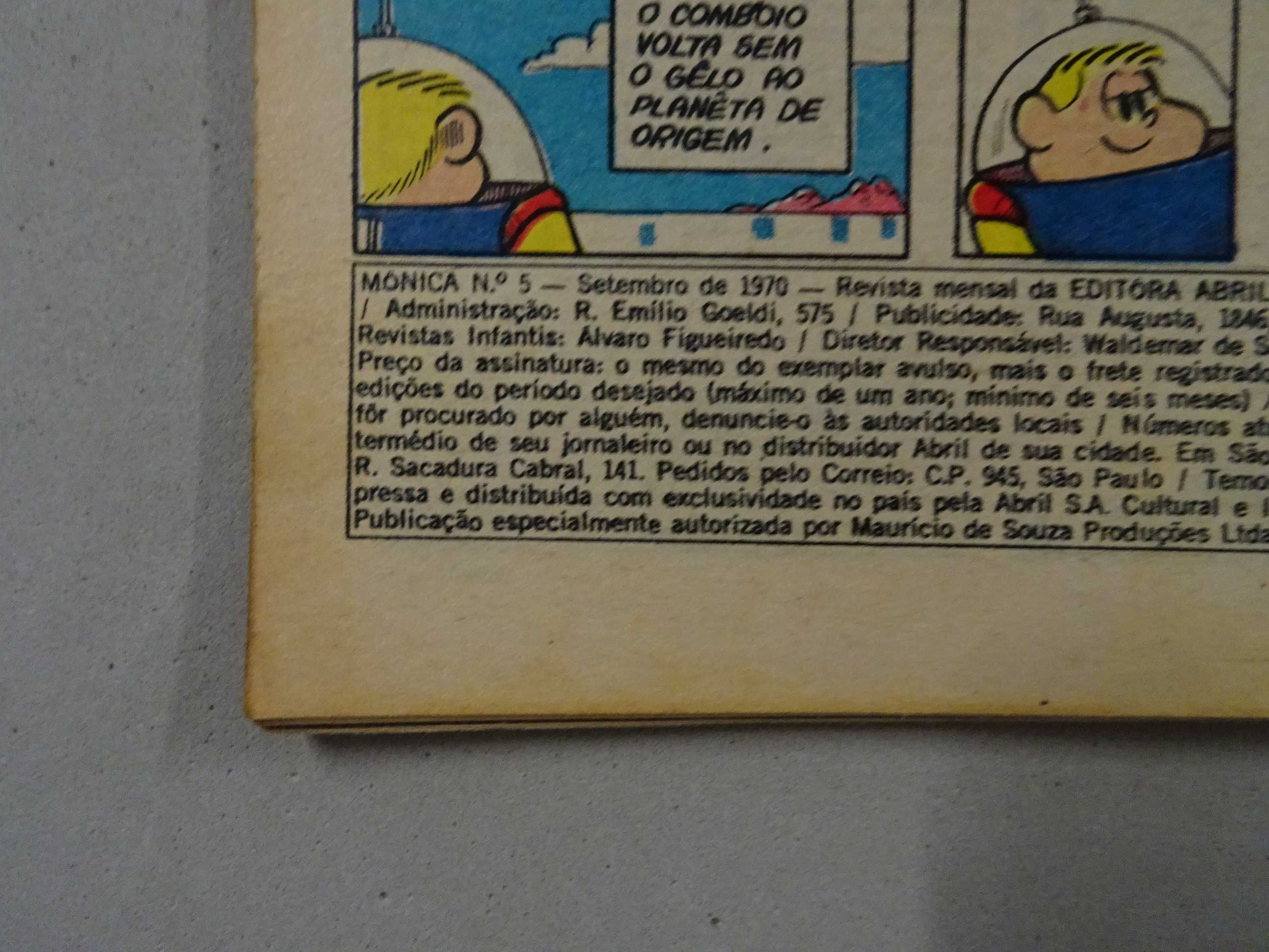 Raro livro Abril - Mónica nº 5 - 1970