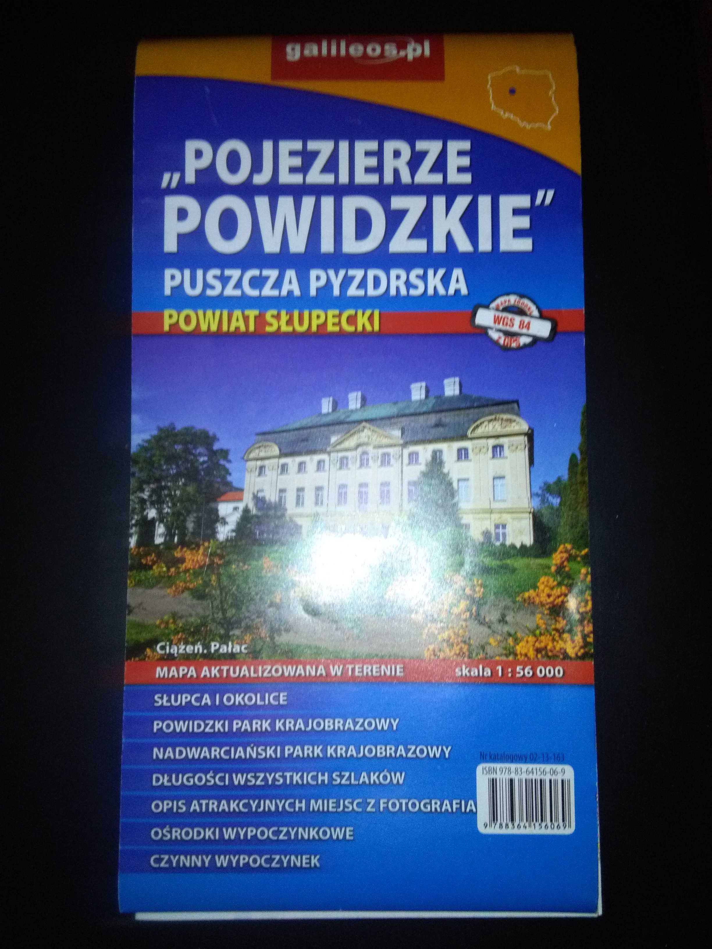 Mapa Pojezierze Powidzkie puszcza pyzdrska 1:56000