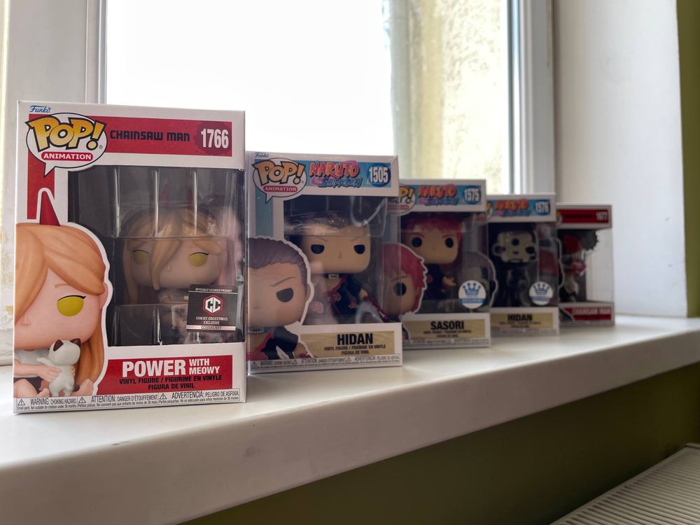 Фінурки аніме Funko Pop Sasori, Hidan, Power with meowy, Chainsaw Man