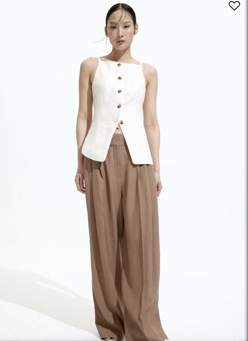 Colete com cintura cingida Mulher H&M NOVO