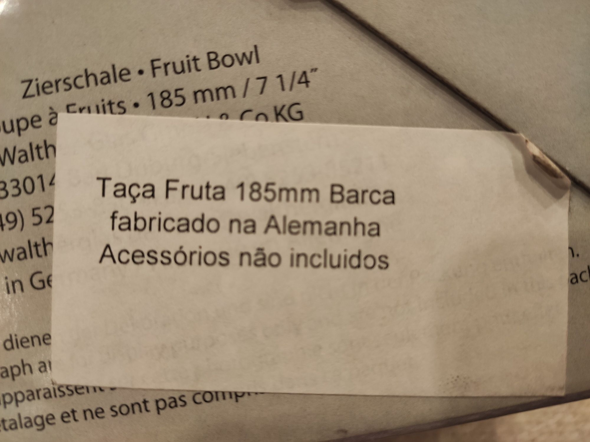 Vendo Taça de Fruta NOVA na caixa - Fabrico Alemao
