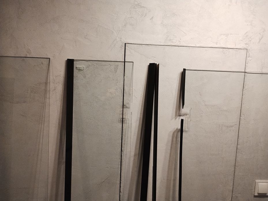 Kabina prysznicowa pięciokątna KZ10A czarna 80x80 CM (bez brodzika)