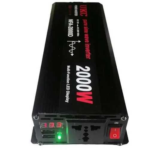 2000W Чистый синус 12V/220v DC/AC Инвертор Преобразователь для котла