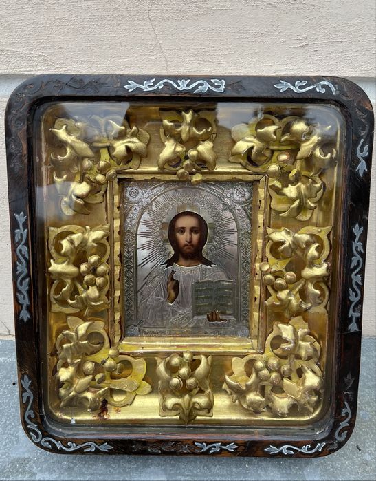Икона Спас, Оклад Абросимовъ, 19век