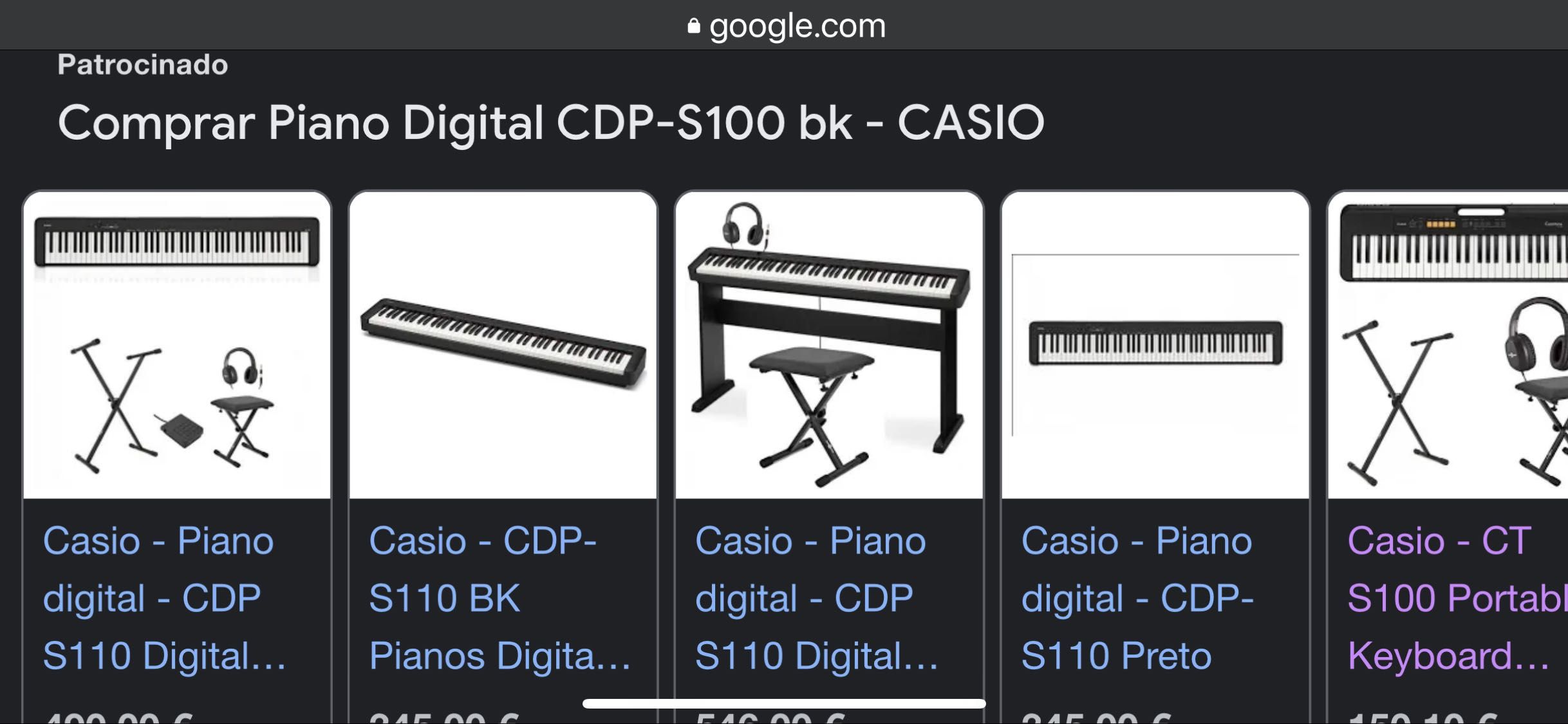 Piano Digital CDP-S100 bk - CASIO