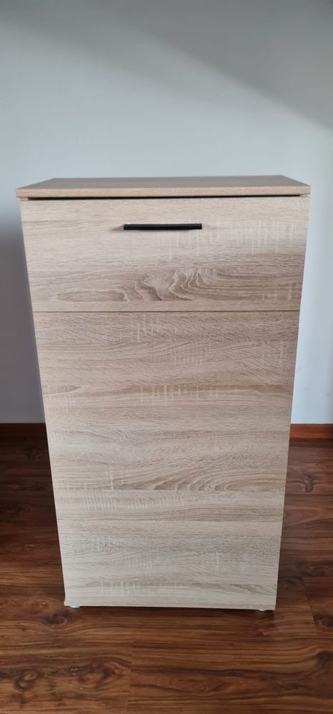 Komplet 2 szafek stojaca oraz wiszaca z polkami 55x32x106