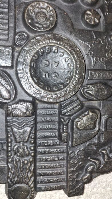 Relief żeliwny płaskorzeźba Karla Fraknego