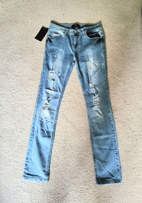 Phillip plein jeansy nowe przecierane 31 M L 38 40
