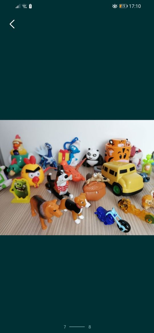 Zabawki dla dzieci auta, smerfy panda angry birds