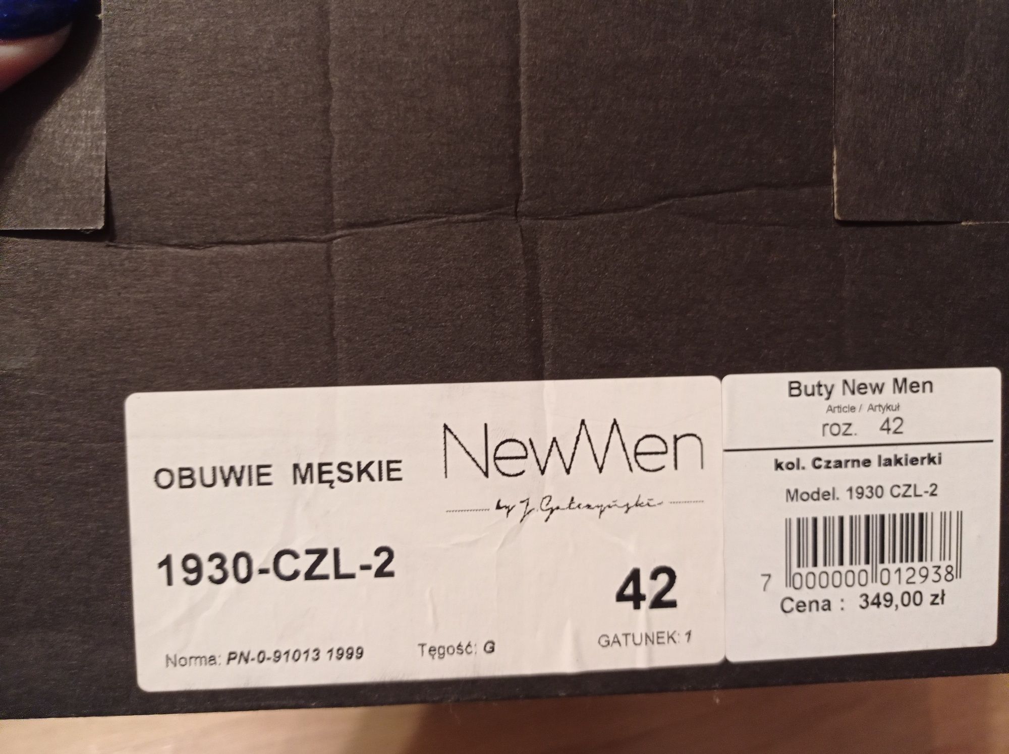 Czarne lakierki męskie