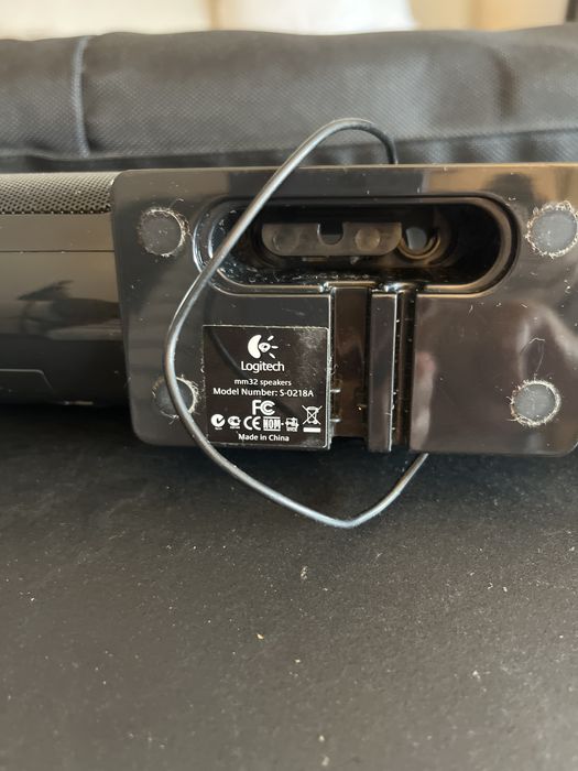 colunas portáteis Logitech mm32 com saco