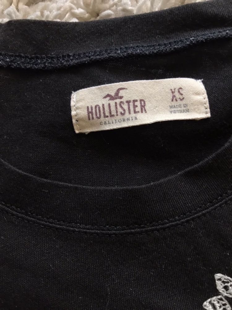 Czarny T-shirt Hollister