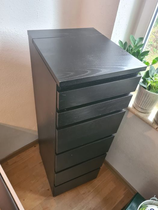 Toaletka IKEA MALM – czarna – świetny stan – DOSTAWA WARSZAWIE GRATIS