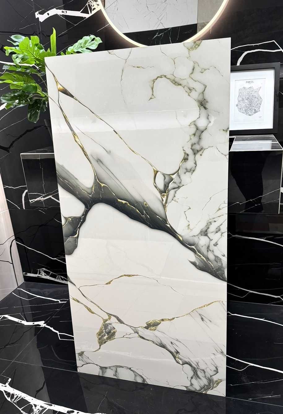 ZŁOTE PŁYTKI 120x60 marmuropodobne Premium Wysoki Połysk - NOWOŚĆ
