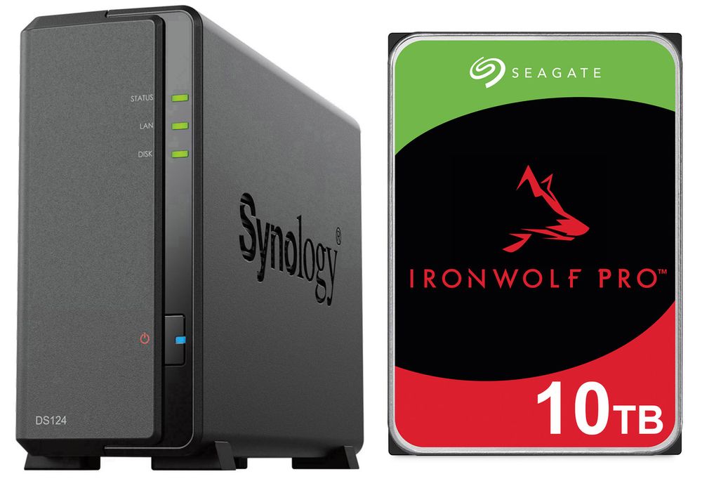 Serwer Nas Synology Diskstation Ds124 10Tb Seagate Ironwolf Pro