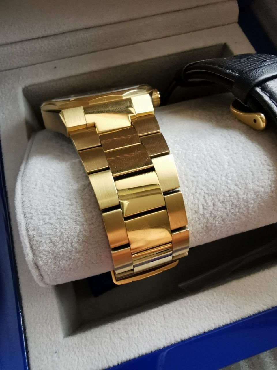 Zegarek Balticus Gwiezdny Pył Gold tarcza zielony awenturyn 40 mm