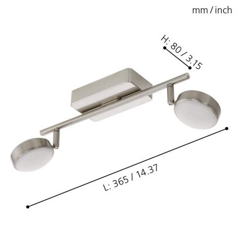 Eglo 97715 - LED RGB Ściemnialne oświetlenie punktowe CORROPOLI-C 2xLE