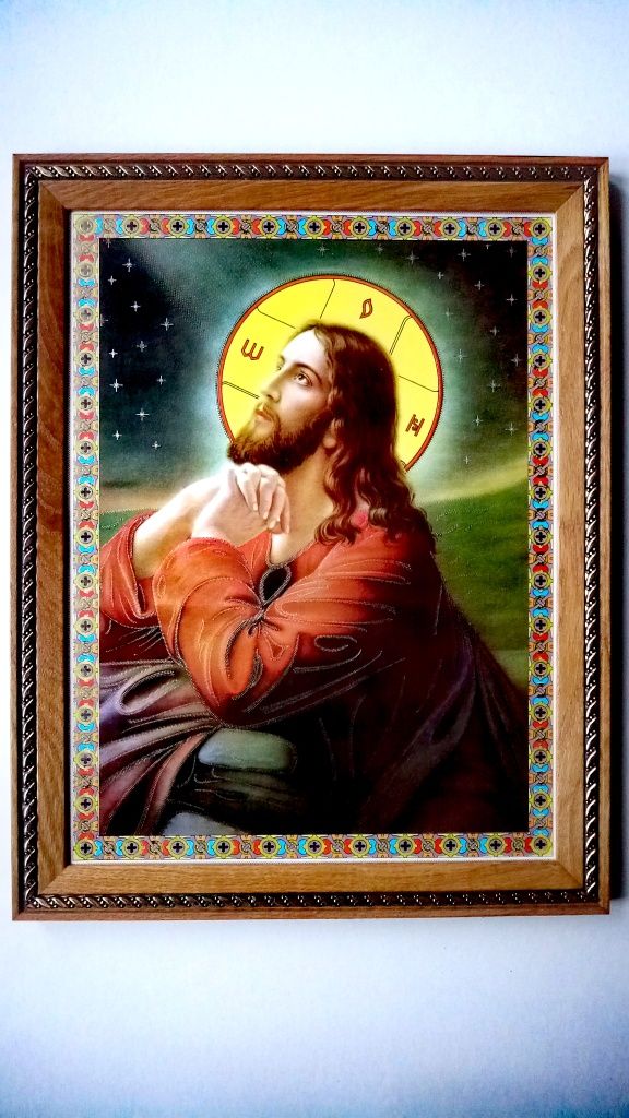 Ікона Матері Божої з Меджугор'є 30/40см в дерев'яній рамі