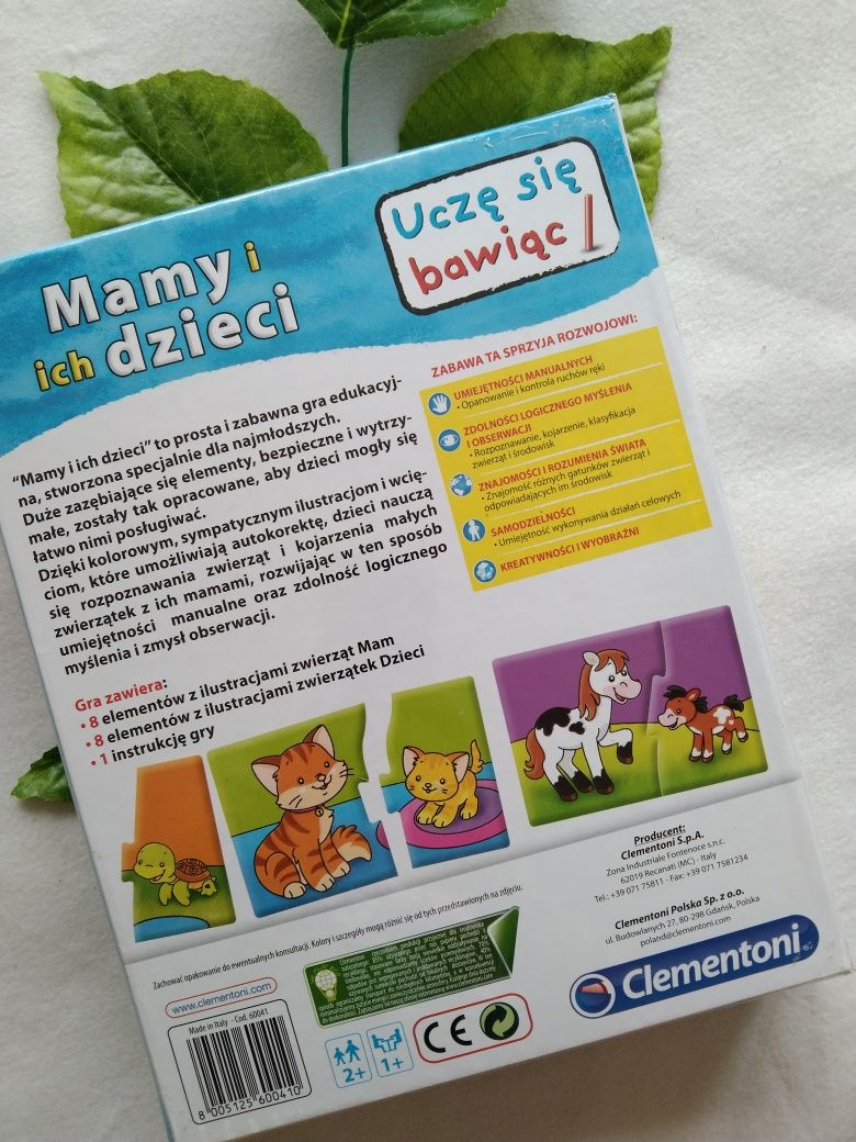 Zabawka klocki puzzle mata edukacyjna zwierzątka Smoczek