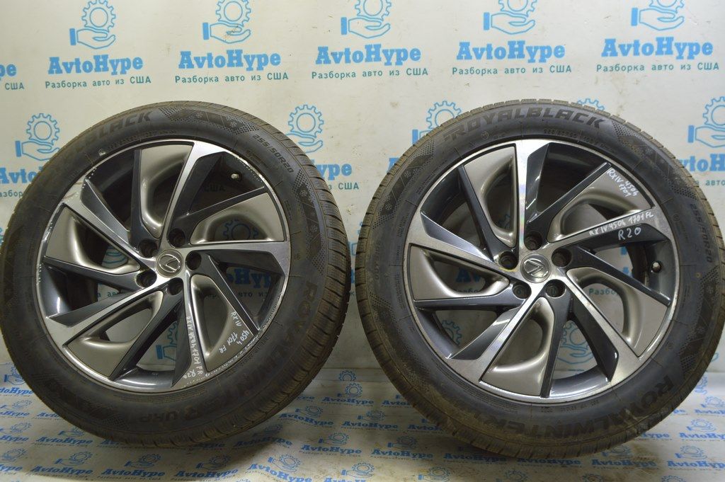 Комплект дисков r20 8J 5x114.3 et 30 Lexus RX350 RX450h 16-22 В сборе