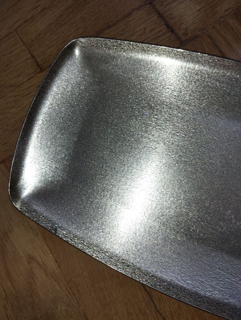 Patera talerz metalowy srebrny złoty półmisek