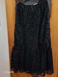 czarna koronkowa sukienka H&M + 54 56