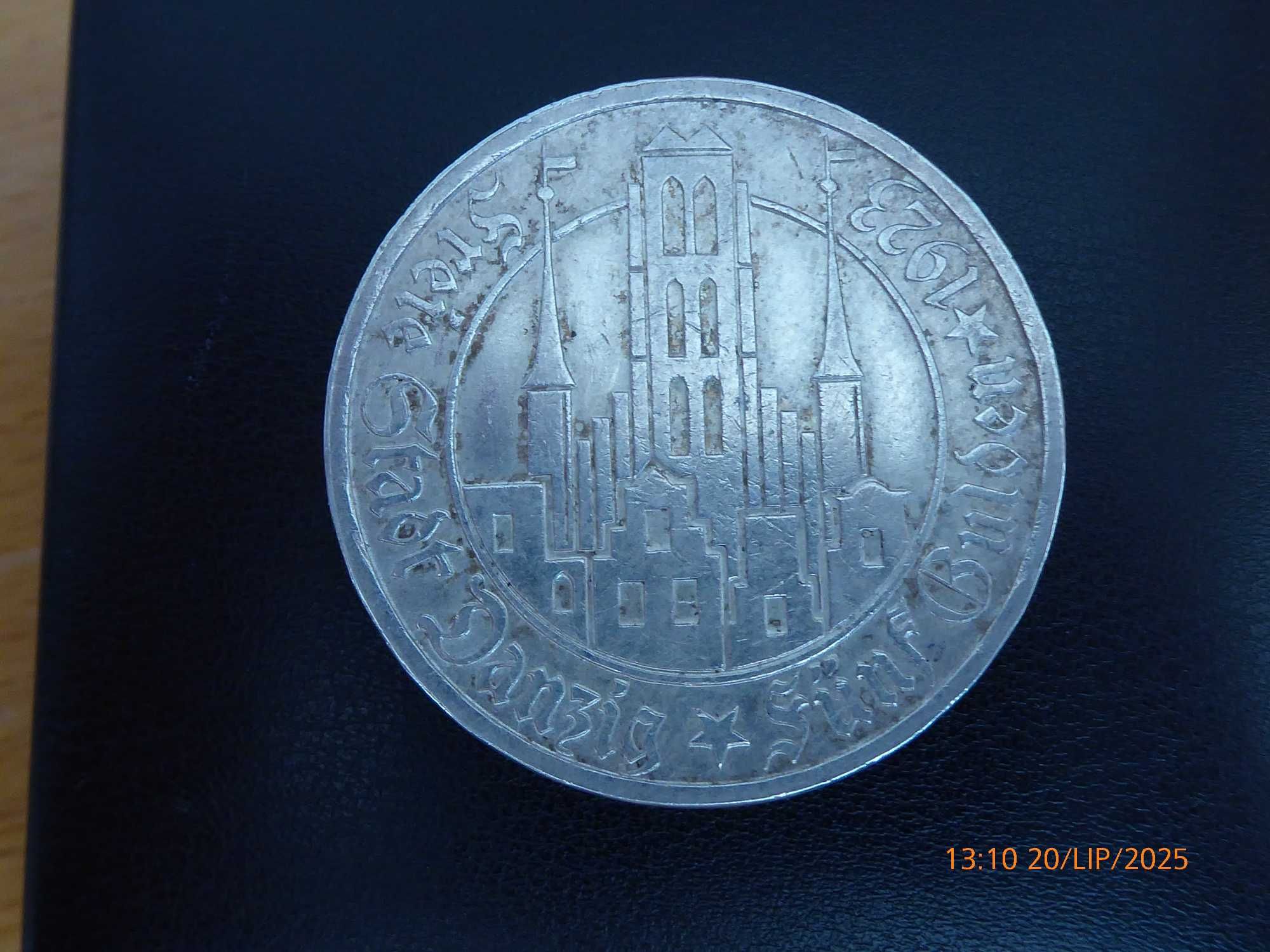 5 Guldenów 1923, stan -1/+2, WMG oryginał