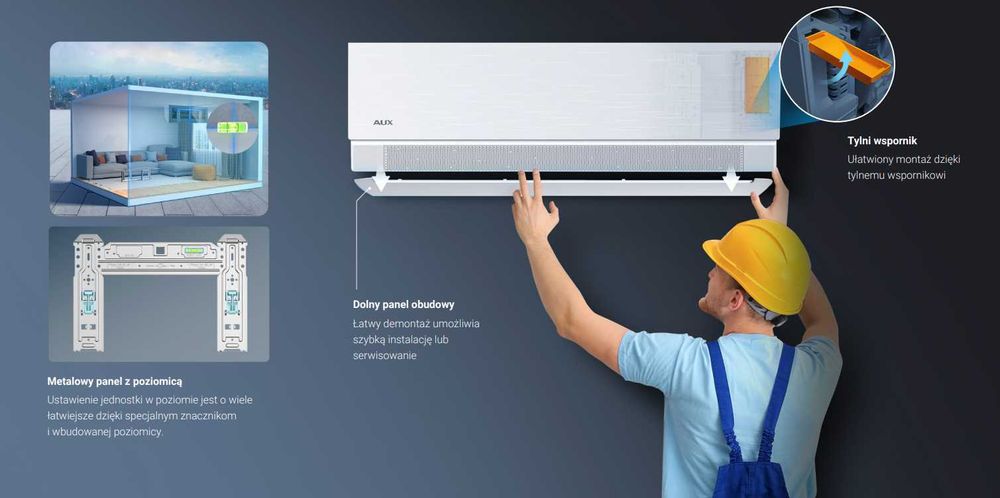 Klimatyzacja AUX C-Smart 5,4kW Free Wind UV-C A++ OGRZEWANIE zimą!