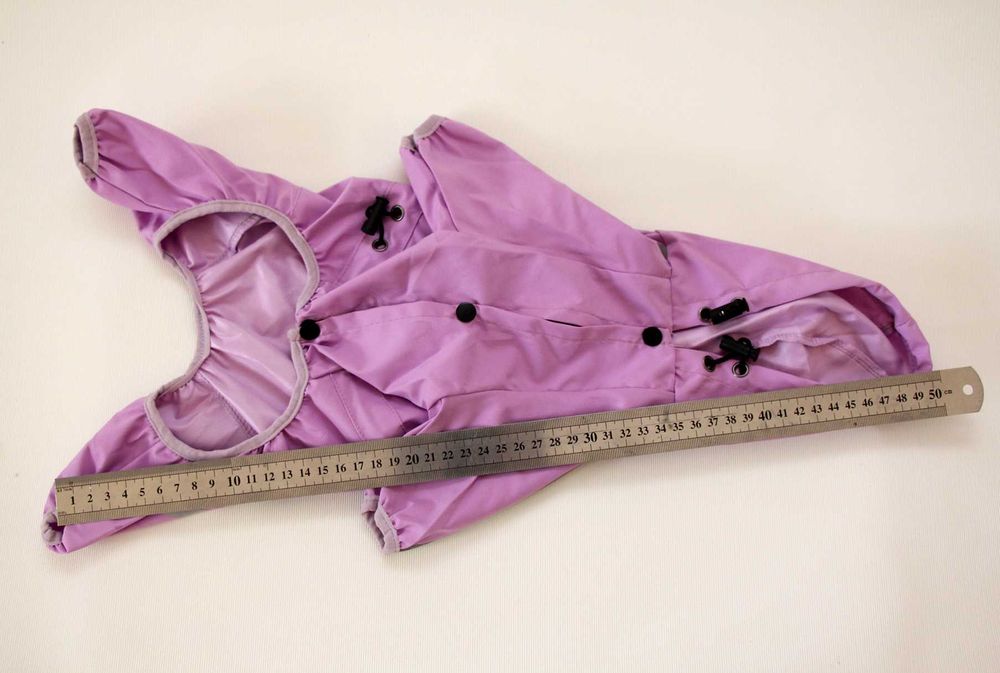 Одяг вітровка дощовик комбінезон для собак із капюшоном S фіолетовий