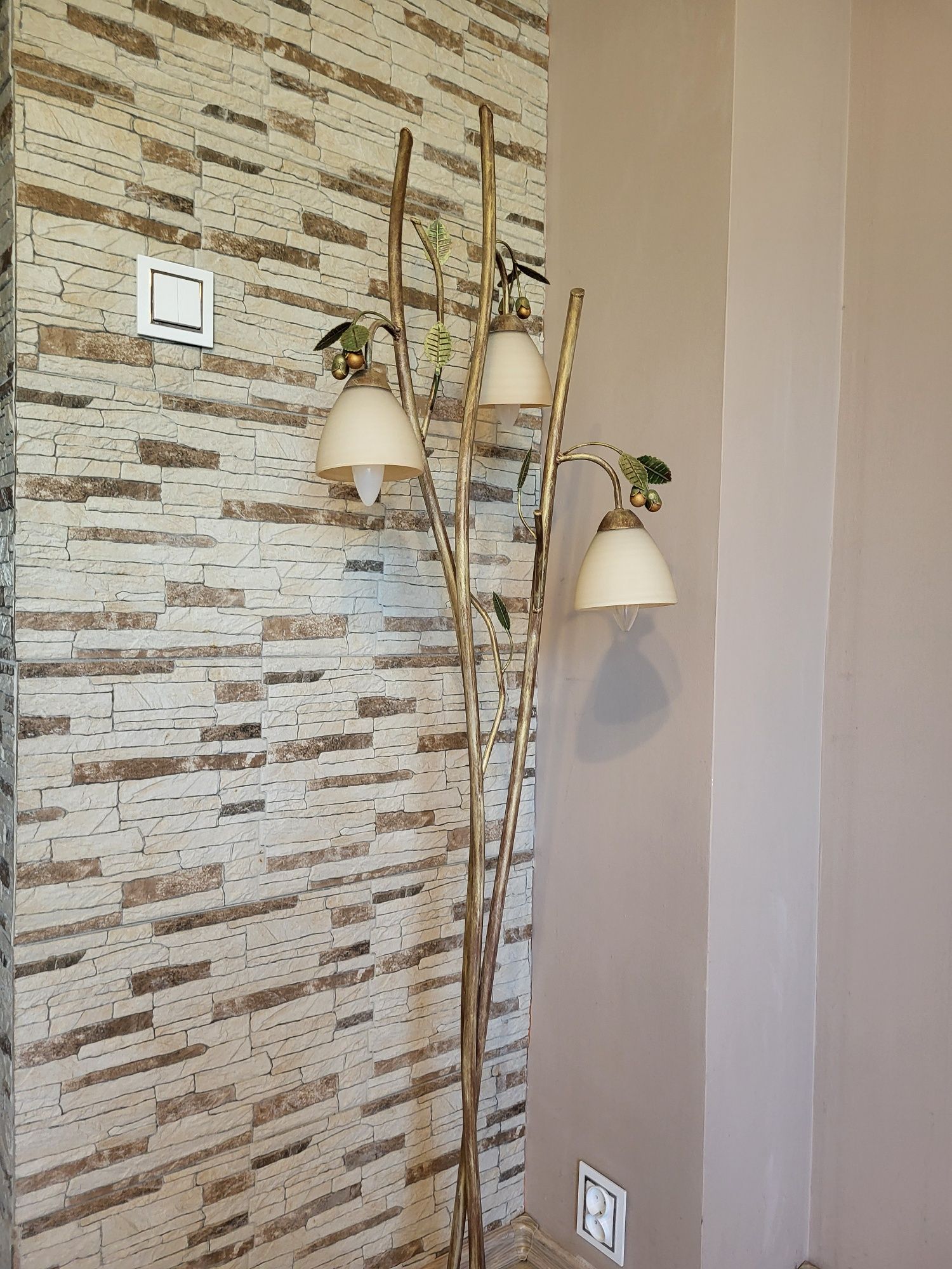 Żyrandol plus lampa stojaca zestaw