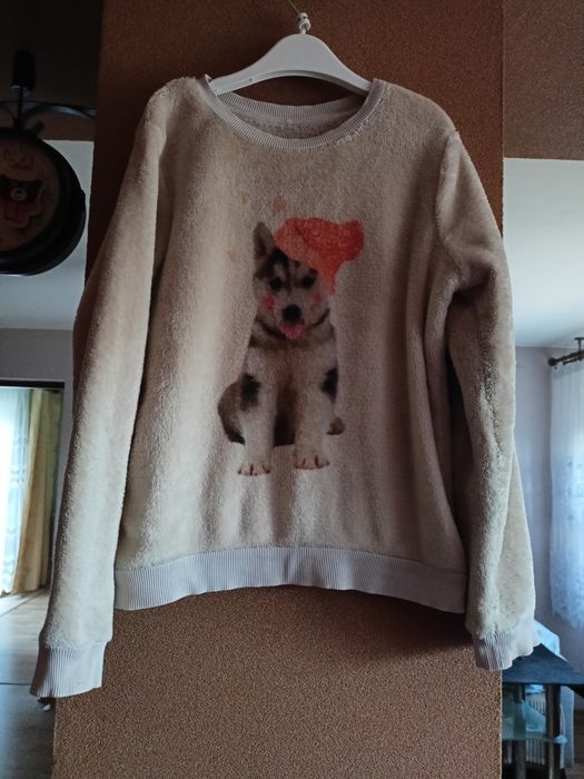 Ciepła bluza z misia rozm 128.