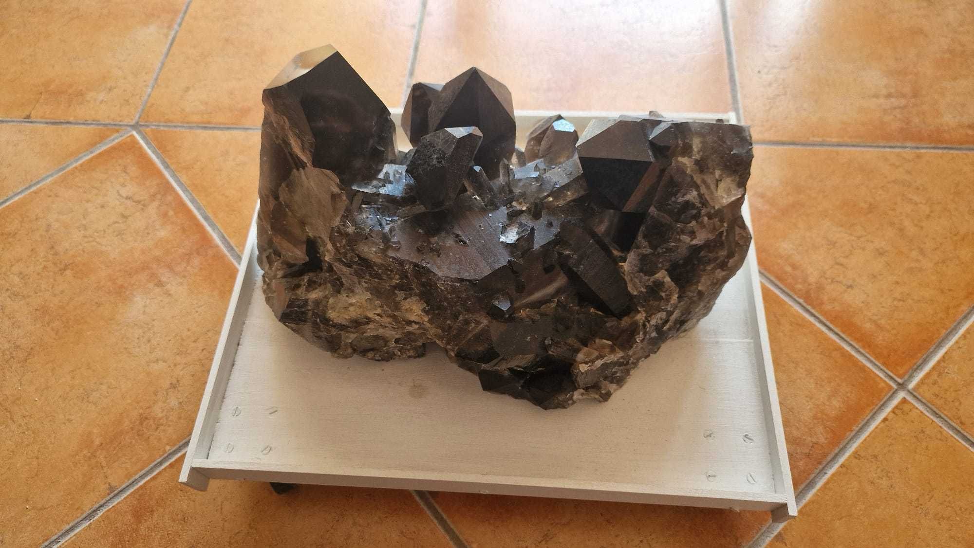 Drusa Cristal Quartzo Morion