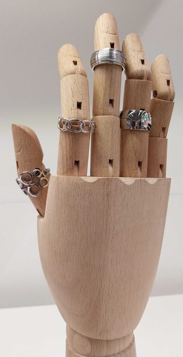 Stone  -  Anéis em prata e aço