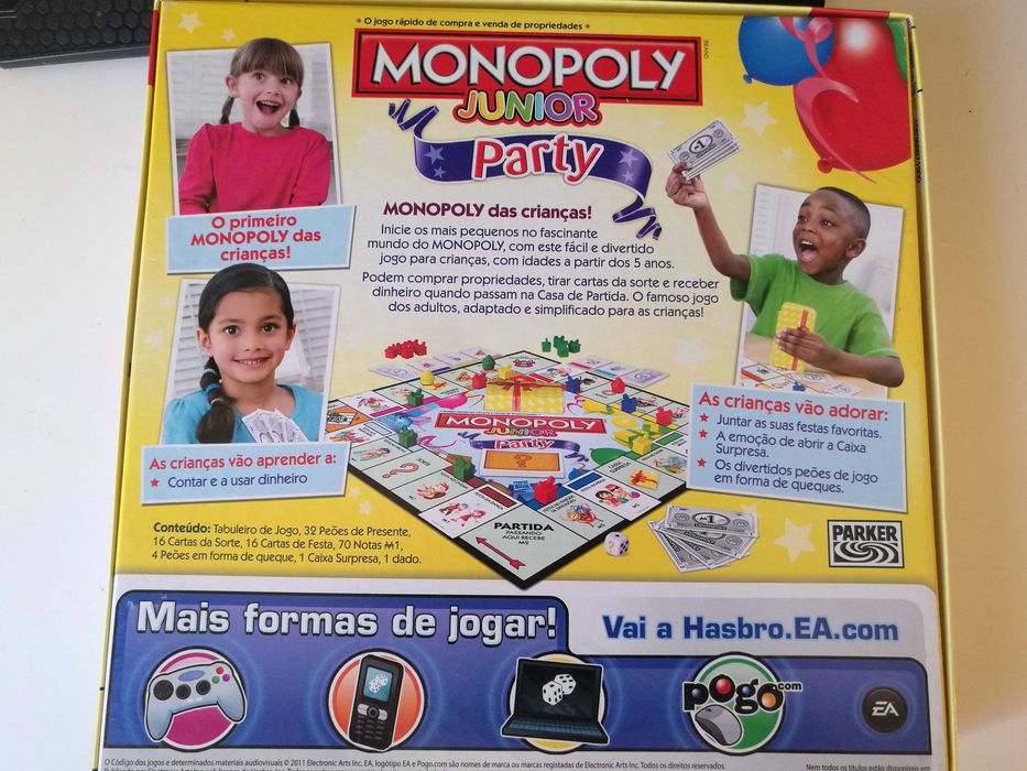 Jogo de tabuleiro Monopoly Party Júnior