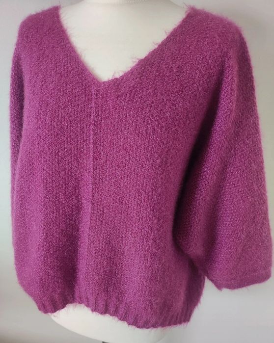 Nowy sweter fuksjowy Made in Italy M