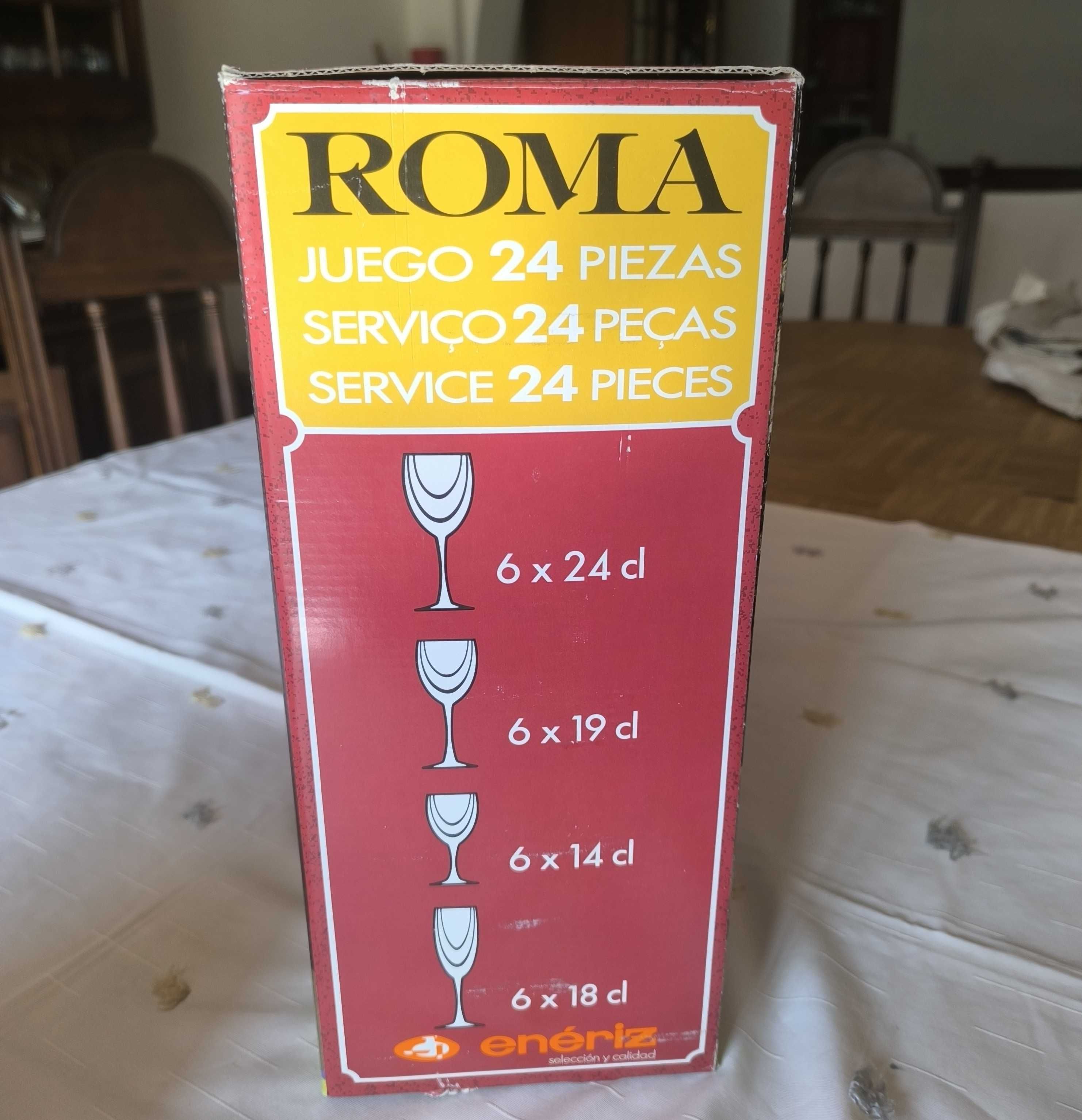 Serviço de 24 copos novos