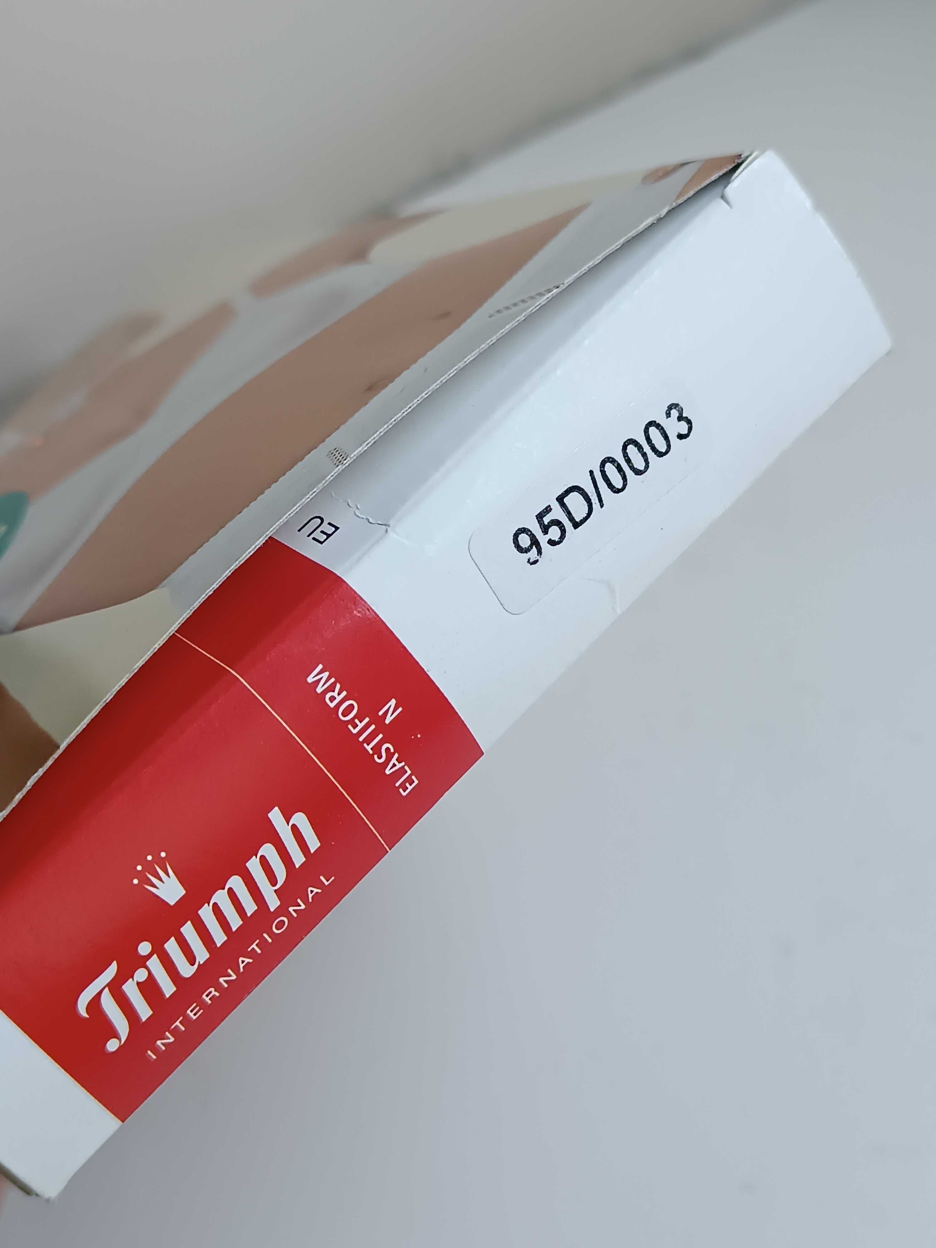 NOWY biustonosz stanik biały bez fiszbin Triumph Elastiform N 95D/0003