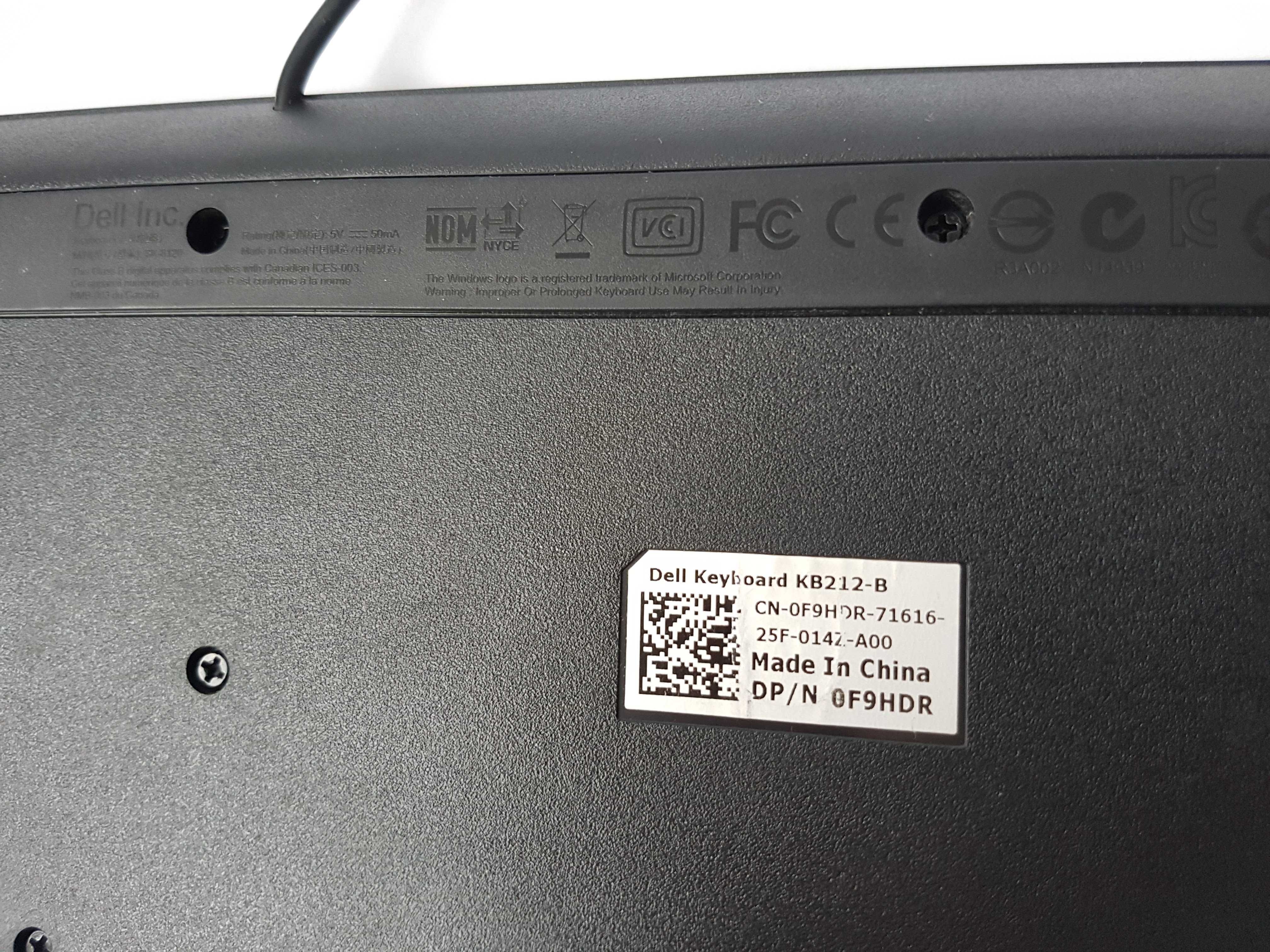 Dell Keyboard KB212-B USB, нова клавіатура. Букви англійські.