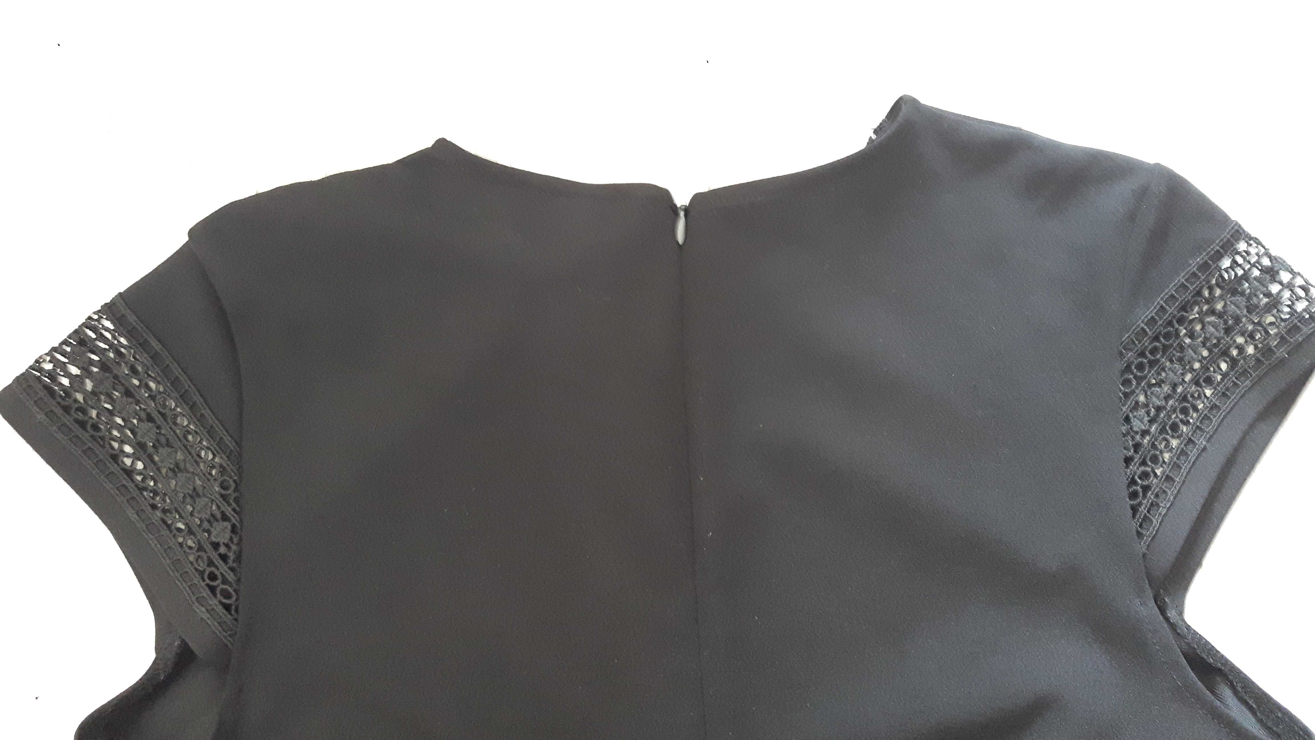 Sukienka nowa H&M czarna z haftem, r. L