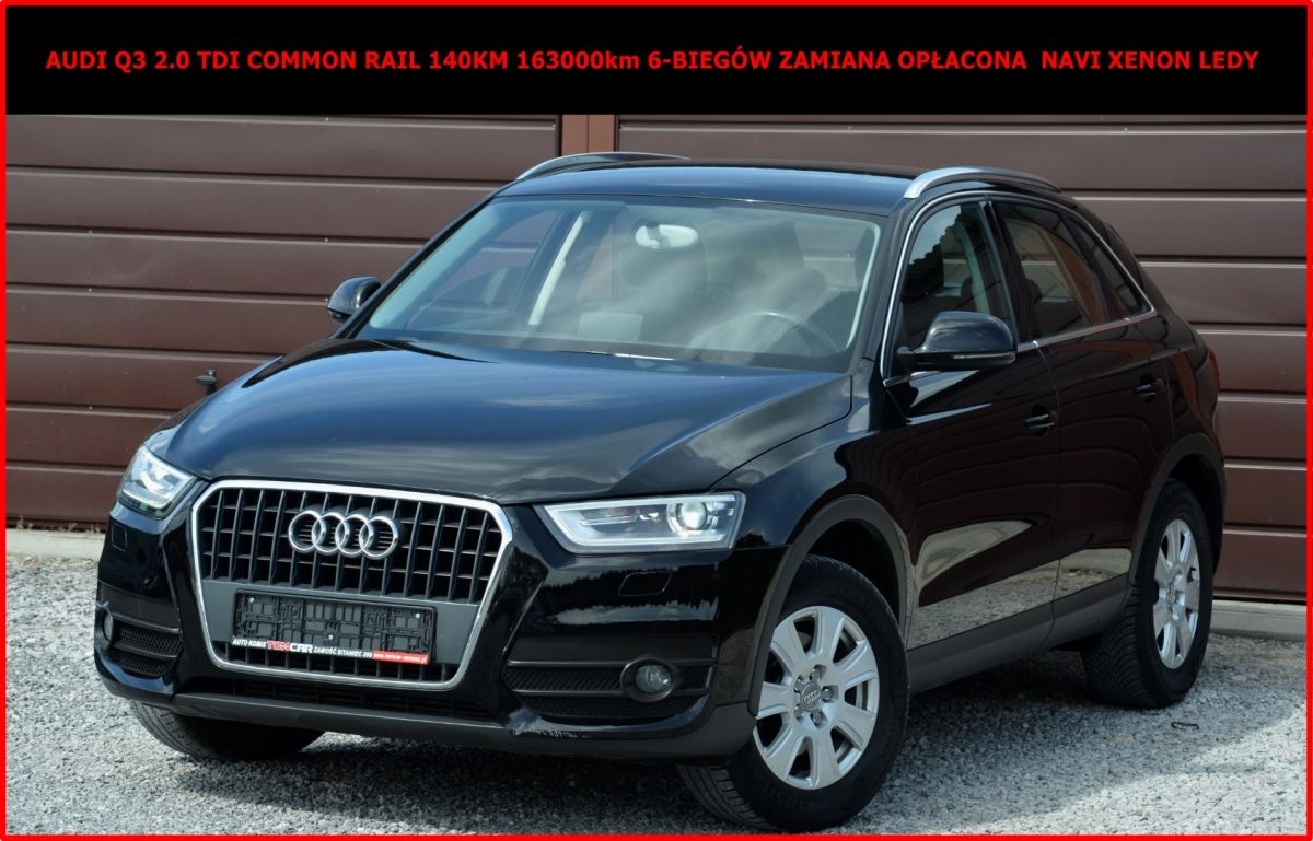 Audi Q3 2.0 TDI CR 140KM 163tys km Zamiana Opłacona Xenon Led Navi