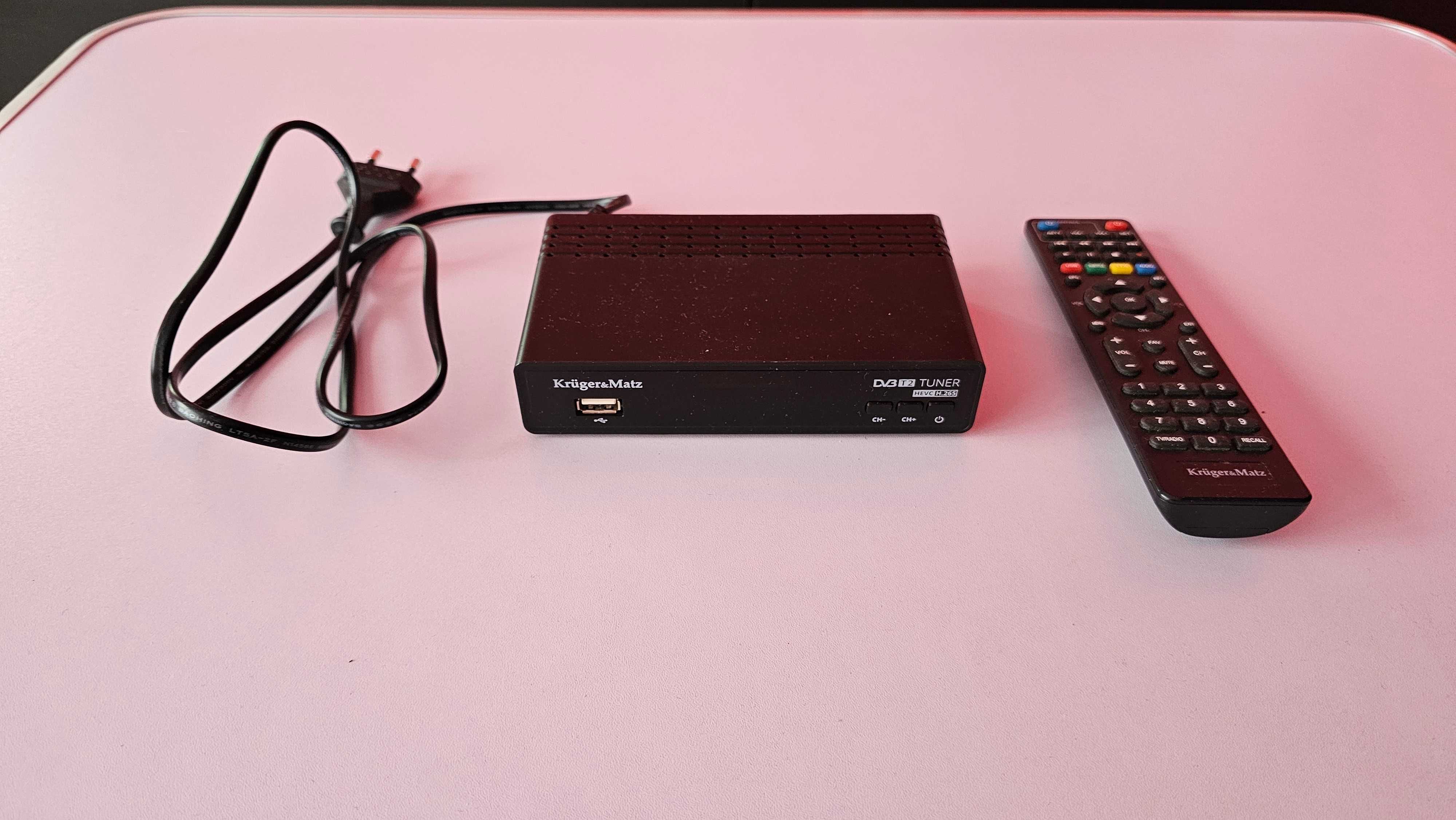 Tuner DVB-T2 HEVC H.265 Kruger&Matz KM0550B + pilot