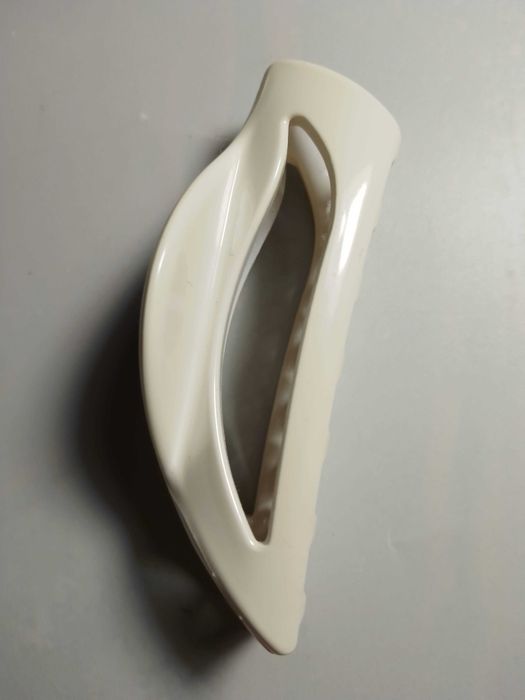 заколка краб белая для прически невесте, толстый пластик. италия. торг